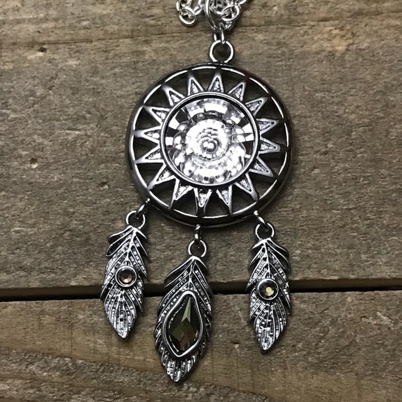 Handmade Swarovski Dream Catcher Necklace - Picture 2 of 2